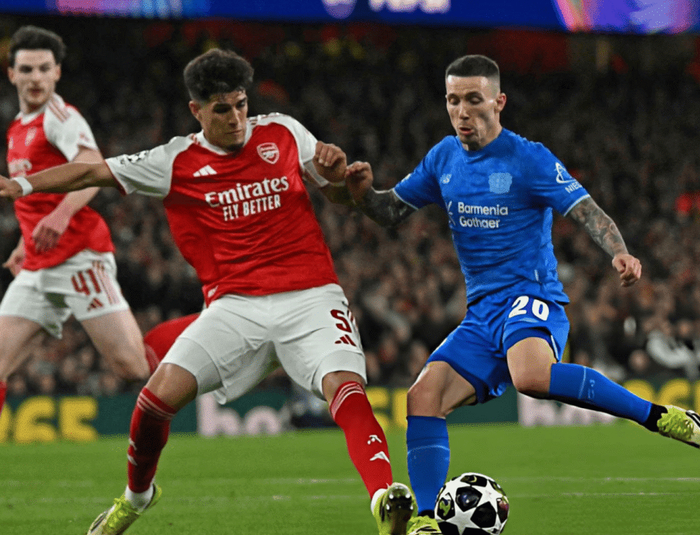 阿森纳双杀勒沃库森晋级欧冠八强 因卡皮耶关键